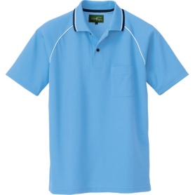 アイトス　制電半袖ポロシャツ（男女兼用）　エコ制電ニット　サックス　Ｌサイズ　ＡＺ－５０００５－００７－Ｌ　１着