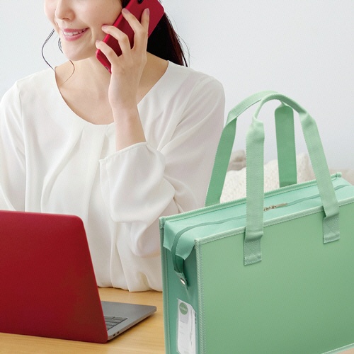 サクラクレパス　ノータム　オフィストートバッグＪ　ファスナー付　グリーングレー　ＵＮＴ－Ａ４ＪＣ＃４６　１個7