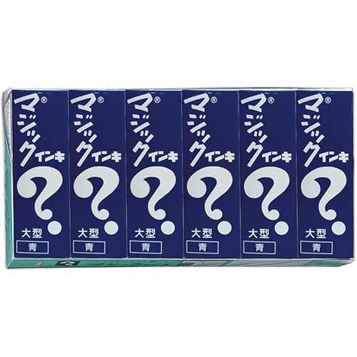 寺西化学　油性マーカー　マジックインキ　大型　単色パック　青　ＭＬ－Ｔ３－６Ｐ　１パック（６本）1