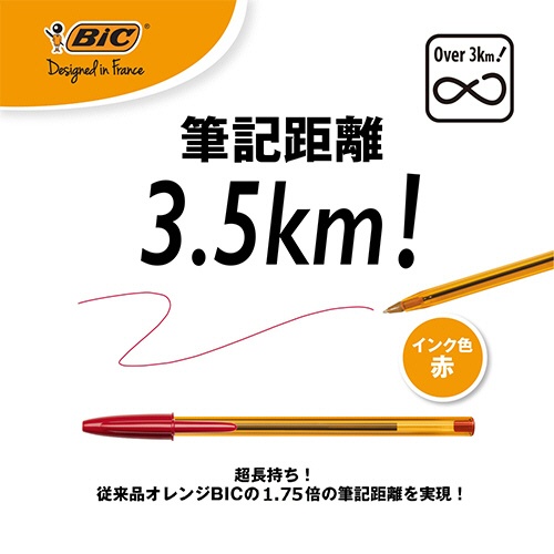 ＢＩＣ　油性ボールペン　クリスタル　オリジナルファイン　０．８ｍｍ　赤　ＣＳＴ－ＯＦ０８ＲＥＤＢ２０　１箱（２０本）6
