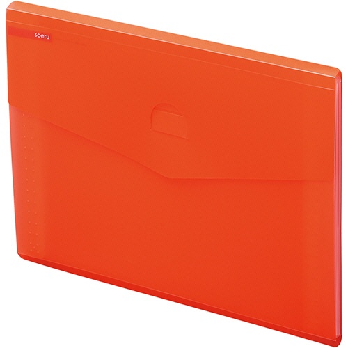 リヒトラブ　ｓｏｅｒｕ　スリムドキュメントファイル（ヨコ型）　Ａ４　６ポケット　サニーレッド　Ａ－８７００－３　１冊1