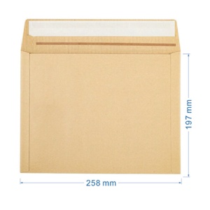 今村紙工　紙製クラフトクッション封筒　２５８×１９７＋５０ｍｍ　ＫＦ－Ｓ　１パック（２５枚）2