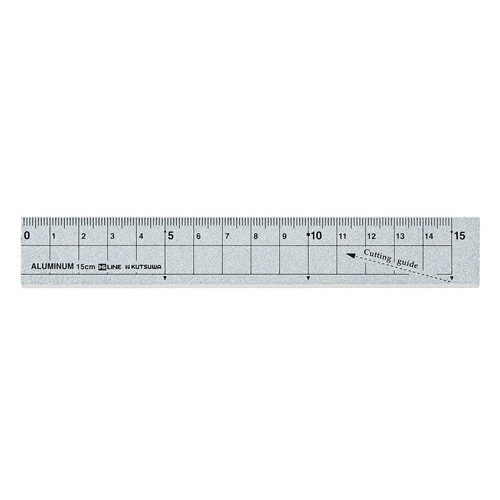 クツワ　アルミ定規　１５ｃｍ　シルバー　ＸＳ０３ＳＶ　１個1