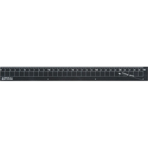 クツワ　アルミ定規　３０ｃｍ　ブラック　ＸＳ０４ＢＫ　１個1
