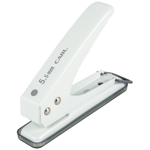カール事務器　１穴パンチ　穴径５．５ｍｍ　ホワイト　ＳＤ－１５５－Ｗ　１台1