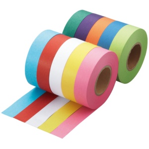 トーヨー　紙テープ　幅１８ｍｍ　１０色　１１３０３５　１パック（１０巻）2