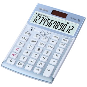 カシオ　本格実務電卓　日数＆時間計算　１２桁　ジャストタイプ　ブルー　ＪＳ－２０ＤＣ－ＢＵ－Ｎ　１台2