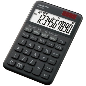 シャープ　カラー・デザイン電卓　１０桁　ミニナイスサイズ　ブラック系　ＥＬ－Ｍ３３６－ＢＸ　１台1
