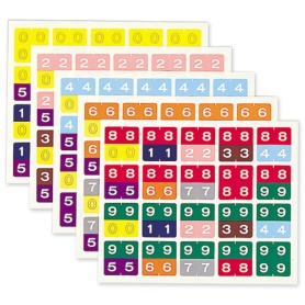 リヒトラブ　カラーナンバーラベルＭ　２桁用　「００」～「９９」各１片　３０×３０ｍｍ　ＨＫ７５２　１パック