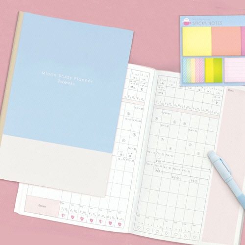 サンスター文具　スタディープランノートＢ５　２週間　みおりんＳｔｕｄｙ　Ｔｉｍｅ　ピンク　Ｓ２６３８５４１　１冊8