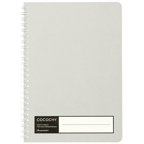マルマン　リングノート　ＣＯＣＯＣＨＹ　Ａ５　Ａ罫　グレー　４０枚　Ｎ４７９－１１　１冊1