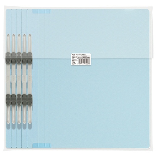 プラス　背補強フラットファイル　Ａ４タテ　１５０枚収容　背幅１８ｍｍ　ロイヤルブルー　Ｎｏ．０２１Ｓ　１パック（１０冊）2