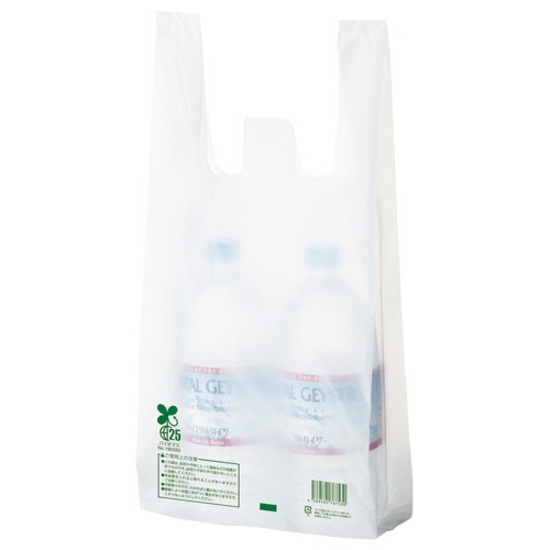ＴＡＮＯＳＥＥ　バイオマス配合レジ袋（乳白）　２０号　１パック（１００枚）1