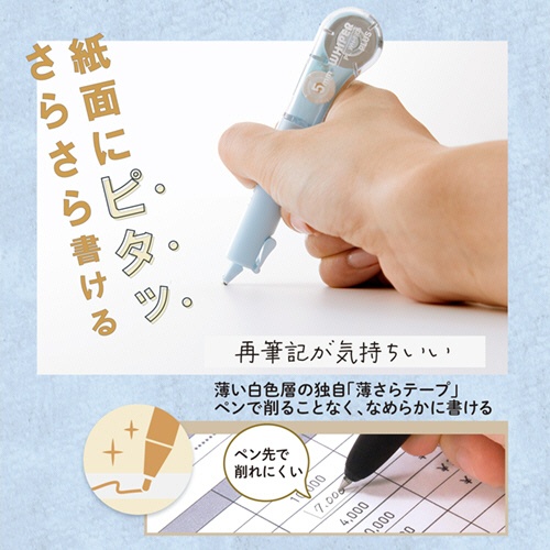 プラス　修正テープ　ホワイパーＰＬ　５ｍｍ幅×６ｍ　ＳＯＤＡ（ブルー）　ＷＨ－１９０５　ＢＬ　１個5