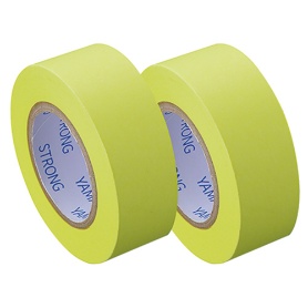 ヤマト　メモック　ロールテープ（強粘着）　蛍光紙　つめかえ用　１５ｍｍ幅　レモン　ＰＲＫ－１５Ｈ－ＬＥ　１パック（２巻）