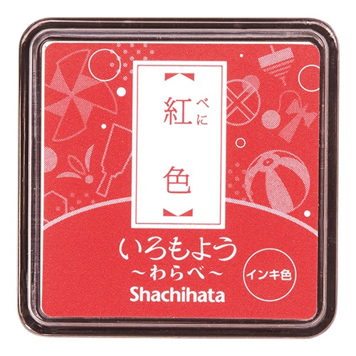 シヤチハタ　いろもよう　わらべ　スタンプパッド　紅色（べにいろ）　ＨＡＣ－Ｓ１－Ｒ　１個1