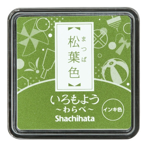 シヤチハタ　いろもよう　わらべ　スタンプパッド　松葉色（まつばいろ）　ＨＡＣ－Ｓ１－ＤＹＧ　１個1