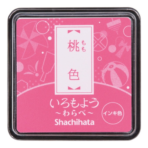 シヤチハタ　いろもよう　わらべ　スタンプパッド　桃色（ももいろ）　ＨＡＣ－Ｓ１－ＬＰ　１個1
