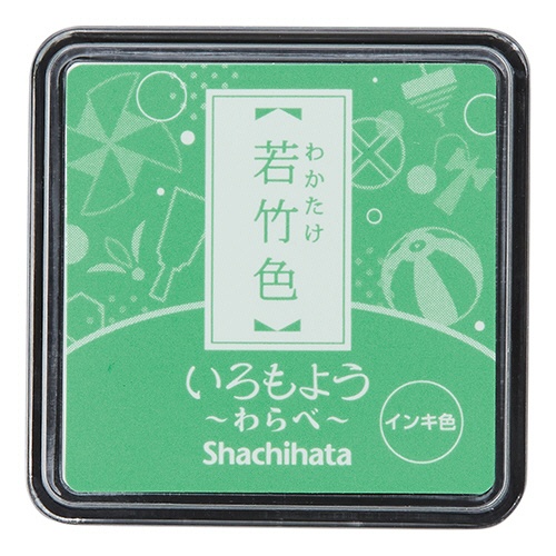 シヤチハタ　いろもよう　わらべ　スタンプパッド　若竹色（わかたけいろ）　ＨＡＣ－Ｓ１－ＰＧ　１個1