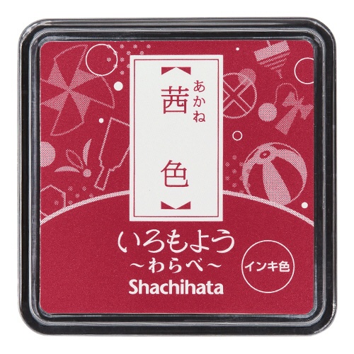 シヤチハタ　いろもよう　わらべ　スタンプパッド　茜色（あかねいろ）　ＨＡＣ－Ｓ１－ＤＲ　１個1