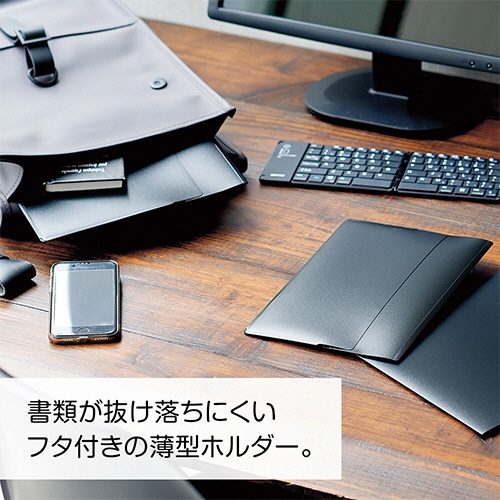 リヒトラブ　Ｎｏｉｒ×ｎｏｉｒ　ワンタッチホルダー　Ａ４ワイド　Ｆ－５９０６　１枚2
