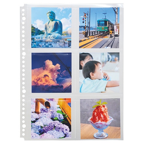 リヒトラブ　ｍｙｆａ　コレクションポケット　６ポケット　Ａ４タテ　２・４・３０穴　Ｎ－３３０５　１パック（１０枚）4