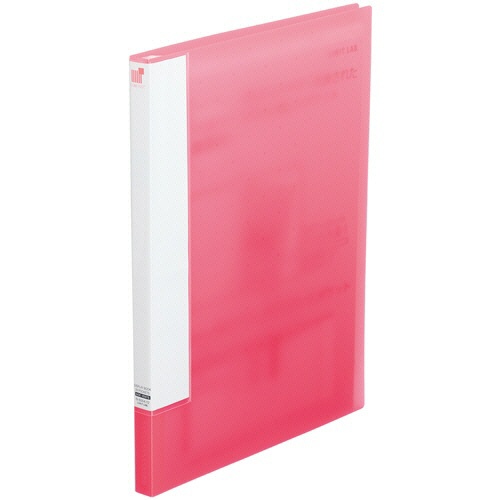 リヒトラブ　ＣＵＢＥ　ＦＩＺＺ　クリヤーブック（サイドベンツ）　Ａ４タテ（見開きＡ３）　４０ポケット（２０シート）　ピンク　Ｎ－６００４－１２　１冊1