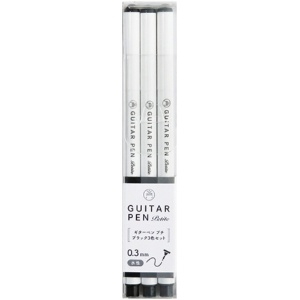 寺西化学　水性カラーペン　ギターペン　プチ　ブラック３色セット（各色１本）　ＧＲＰＴ－３ＢＫ　１パック1