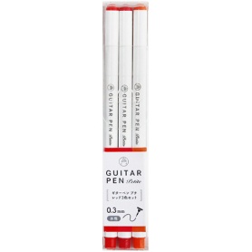寺西化学　水性カラーペン　ギターペン　プチ　レッド３色セット（各色１本）　ＧＲＰＴ－３ＲＤ　１パック