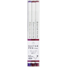 寺西化学　水性カラーペン　ギターペン　プチ　バイオレット３色セット（各色１本）　ＧＲＰＴ－３ＶＩ　１パック