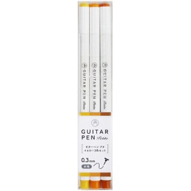 寺西化学　水性カラーペン　ギターペン　プチ　イエロー３色セット（各色１本）　ＧＲＰＴ－３ＹＬ　１パック
