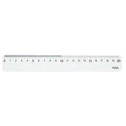 プラス　再生ＰＥＴ直定規　２０ｃｍ　４７－１８８　１個1