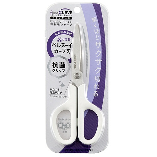 プラス　フィットカットカーブ　スタンダード　抗菌グリップ　刃渡り６５ｍｍ　ホワイト　ＳＣ－１７５Ｓ－ＡＢ　ＷＨ　１本2