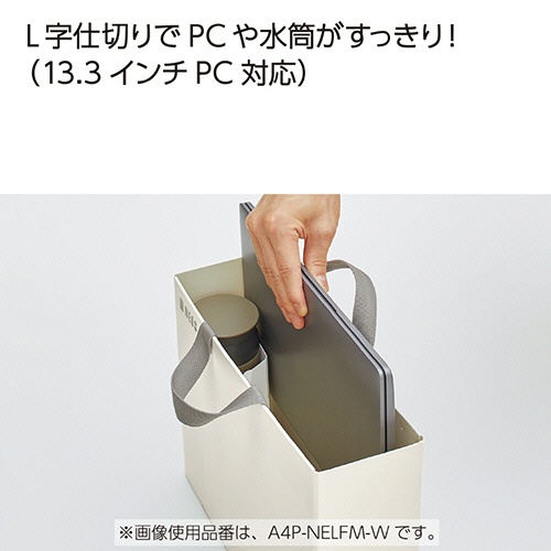 コクヨ　キャリーボックス＜ＮＥＯＳ＞　Ａ４　オフホワイト　Ａ４Ｐ－ＮＥＬＦＭ－Ｗ　１個2
