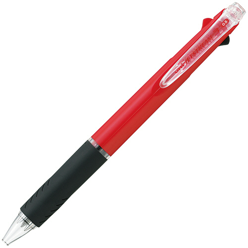 【クリックでお店のこの商品のページへ】三菱鉛筆 ジェットストリーム 3色ボールペン 0.5mm (軸色：赤) SXE340005.15 1本 SXE340005.15