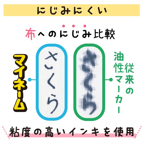 サクラクレパス　油性マーカー　マイネームツイン　細字＋極細　くろ　ＹＫＴ３－Ｐ　１パック（３本）6