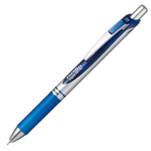 ぺんてる　ゲルインクボールペン　ノック式エナージェル　０.５ｍｍ　青　（軸色　シルバー）　ＢＬＮ７５Ｚ－Ｃ　１本1