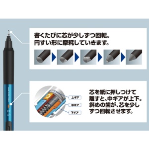 三菱鉛筆　シャープペン　クルトガ　ＫＳモデル　０．５ｍｍ　（軸色：ネイビー）　Ｍ５ＫＳ１Ｐ．９　１本2