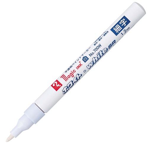寺西化学　油性ペイントマーカー　マジックインキ　ホワイト・ｗｈｉｔｅ　ＳＲ　Ｎｏ．７００Ｗ　（細字）　Ｍ７００Ｗ　１本1