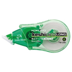 コクヨ　修正テープ（ケシピコロング）　６ｍｍ幅×２６ｍ　緑　ＴＷ－２９６　１個1