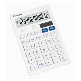 キヤノン　抗菌キレイ電卓　ＨＳ－１２１Ｔ　１２桁　中型卓上タイプ　ホワイト　３４４２Ｂ００１　１台