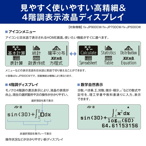 カシオ　関数電卓　１０桁　ハードケース付　ｆｘ－ＪＰ５００ＣＷ－Ｎ　１台6