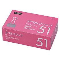 ＴＡＮＯＳＥＥ　ダブルクリップ　超特大　口幅５１ｍｍ　シルバー　１箱（１０個）1