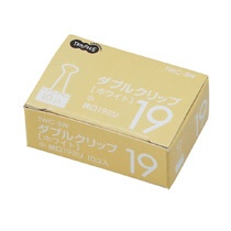 ＴＡＮＯＳＥＥ　ダブルクリップ　小　口幅１９ｍｍ　ホワイト　１箱（１０個）2