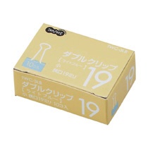 ＴＡＮＯＳＥＥ　ダブルクリップ　小　口幅１９ｍｍ　ライトブルー　１箱（１０個）2