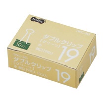 ＴＡＮＯＳＥＥ　ダブルクリップ　小　口幅１９ｍｍ　グリーン　１箱（１０個）2