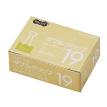 ＴＡＮＯＳＥＥ　ダブルクリップ　小　口幅１９ｍｍ　ライトグリーン　１箱（１０個）2
