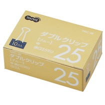 ＴＡＮＯＳＥＥ　ダブルクリップ　中　口幅２５ｍｍ　ブルー　１箱（１０個）2