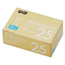 ＴＡＮＯＳＥＥ　ダブルクリップ　中　口幅２５ｍｍ　ペールブルー　１箱（１０個）2