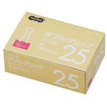 ＴＡＮＯＳＥＥ　ダブルクリップ　中　口幅２５ｍｍ　ピンク　１箱（１０個）2